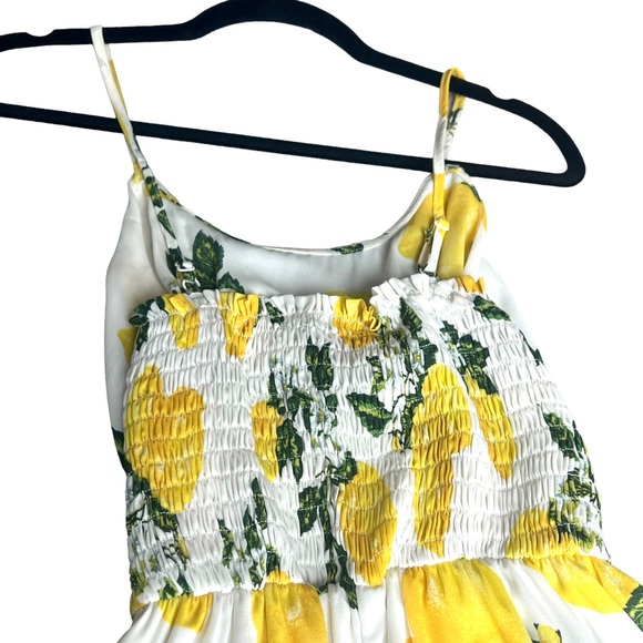 Lida Kate white and yellow lemon print flowy dress size small - Picture 4 of 6